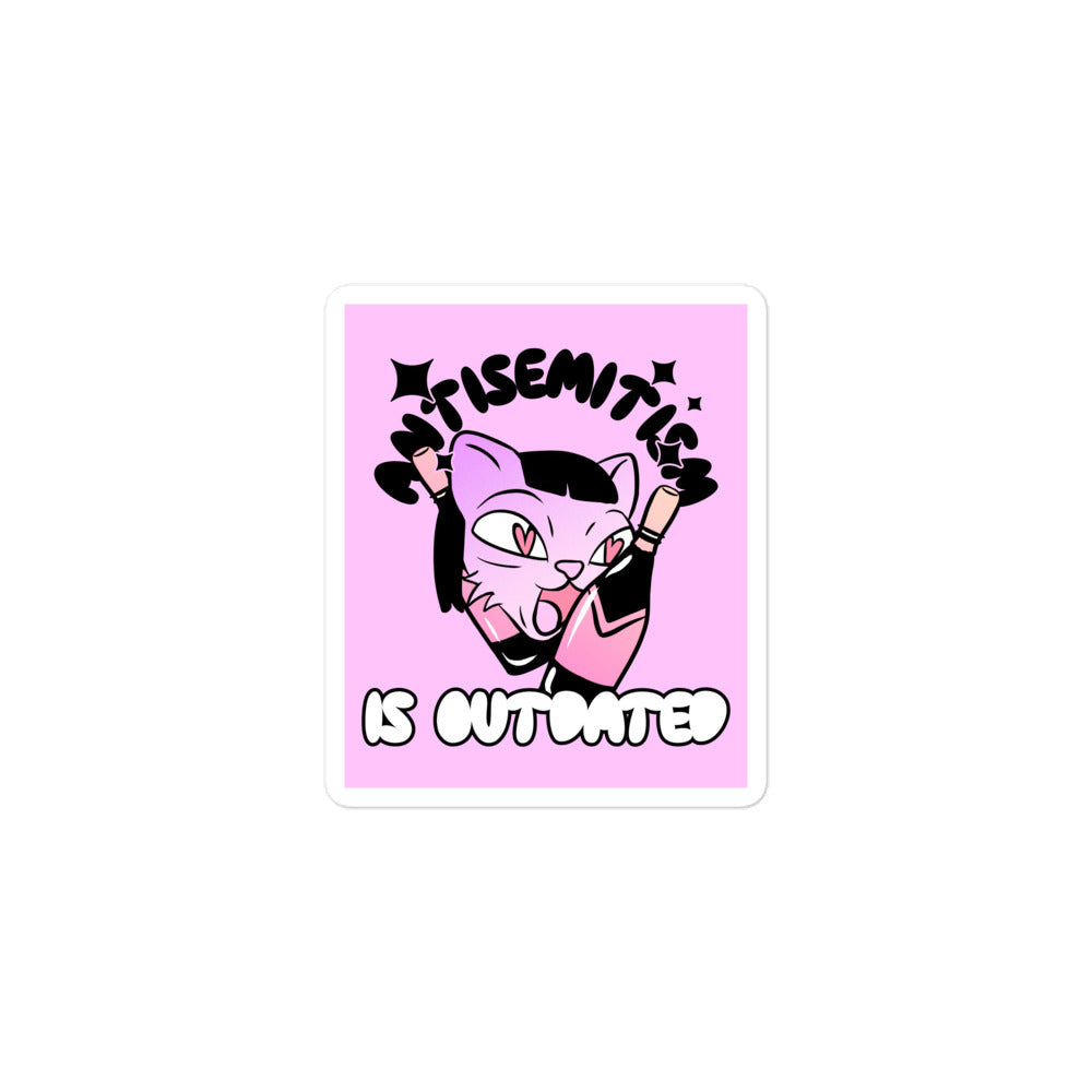 Cool Cat | Antisemitism Is Outdated | Kiss Cut Sticker Jouparty