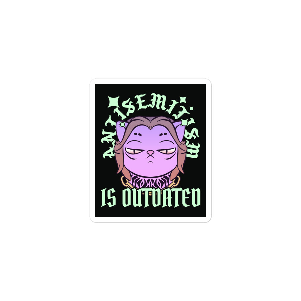 Cool Cat | Antisemitism Is Outdated | Kiss Cut Sticker Jouparty