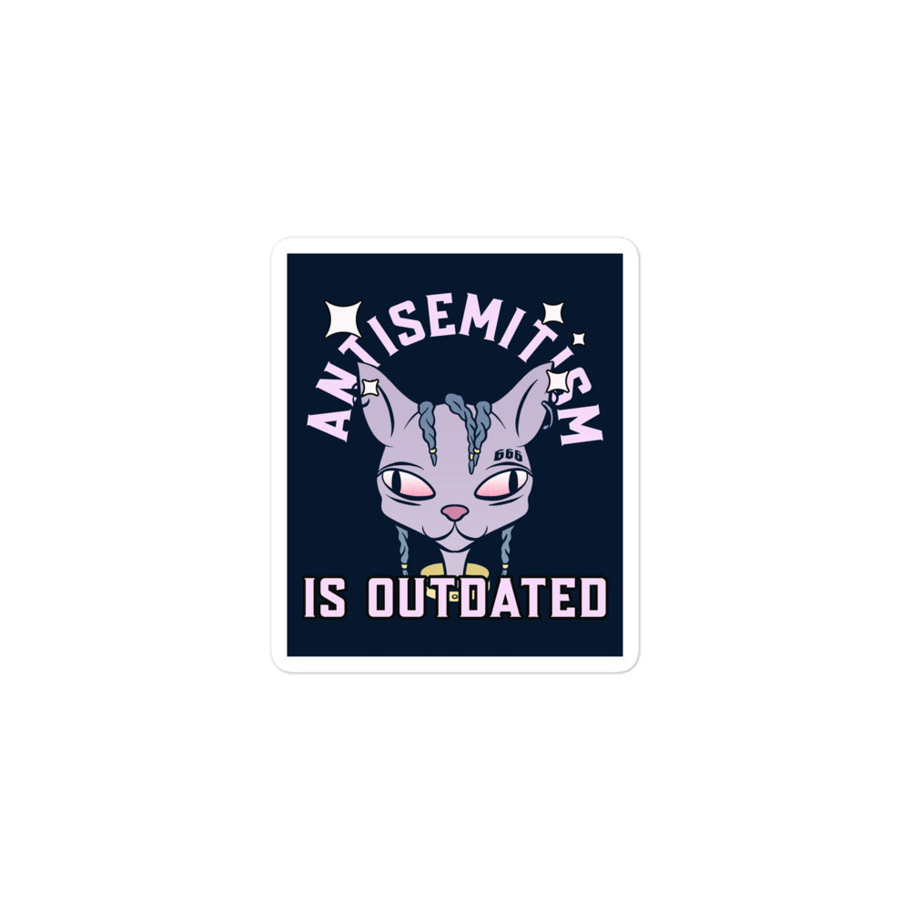 Cool Cat | Antisemitism Is Outdated | Kiss Cut Sticker Jouparty