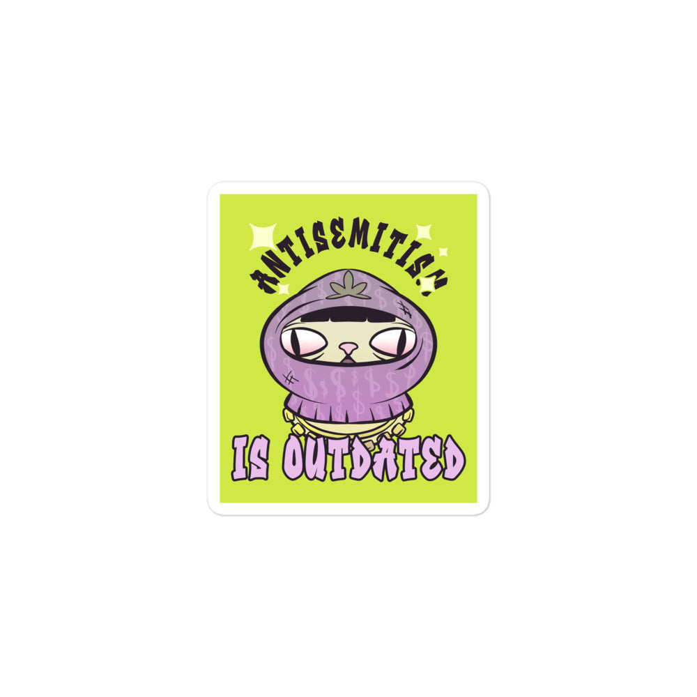 Cool Cat | Antisemitism Is Outdated | Kiss Cut Sticker Jouparty
