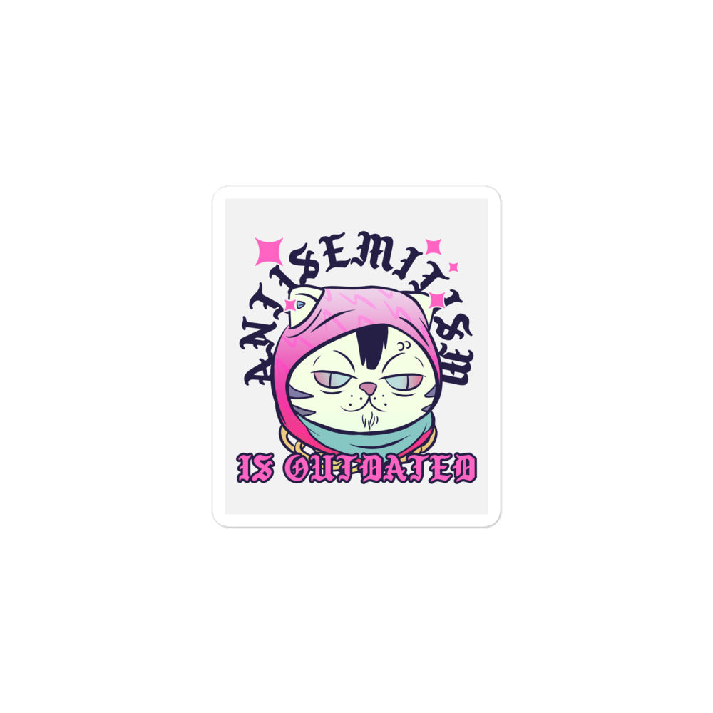Cool Cat | Antisemitism Is Outdated | Kiss Cut Sticker Jouparty