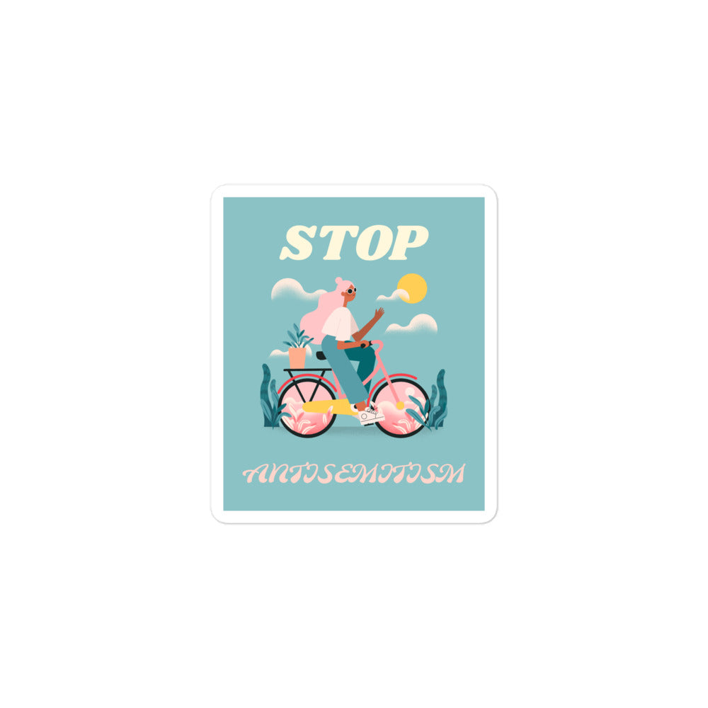 Bike Journey | Stop Antisemitism | Kiss Cut Sticker