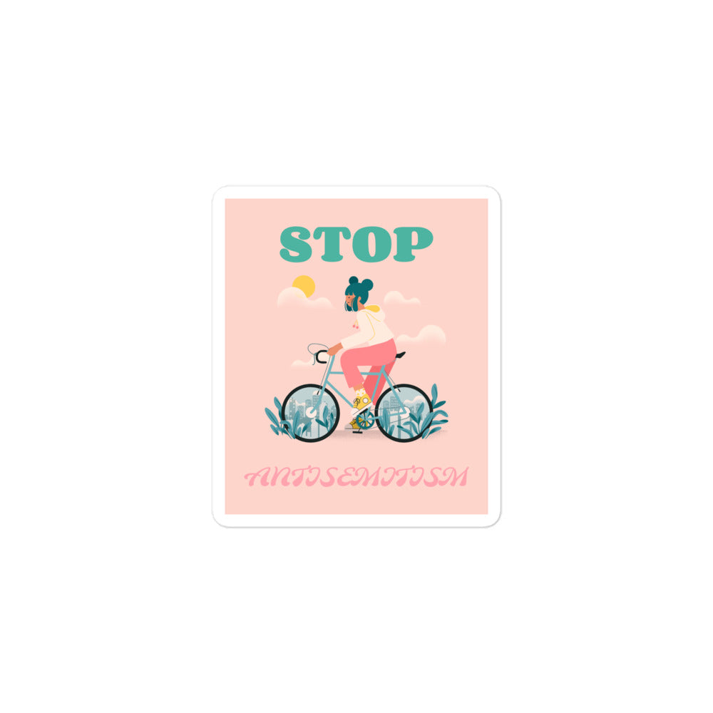 Bike Journey | Stop Antisemitism | Kiss Cut Sticker