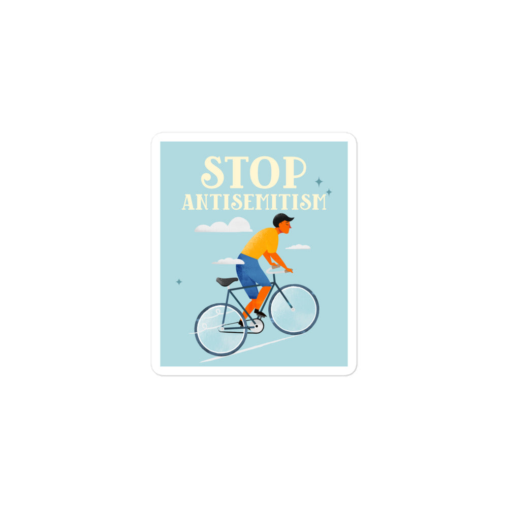 Bike Journey | Stop Antisemitism | Kiss Cut Sticker