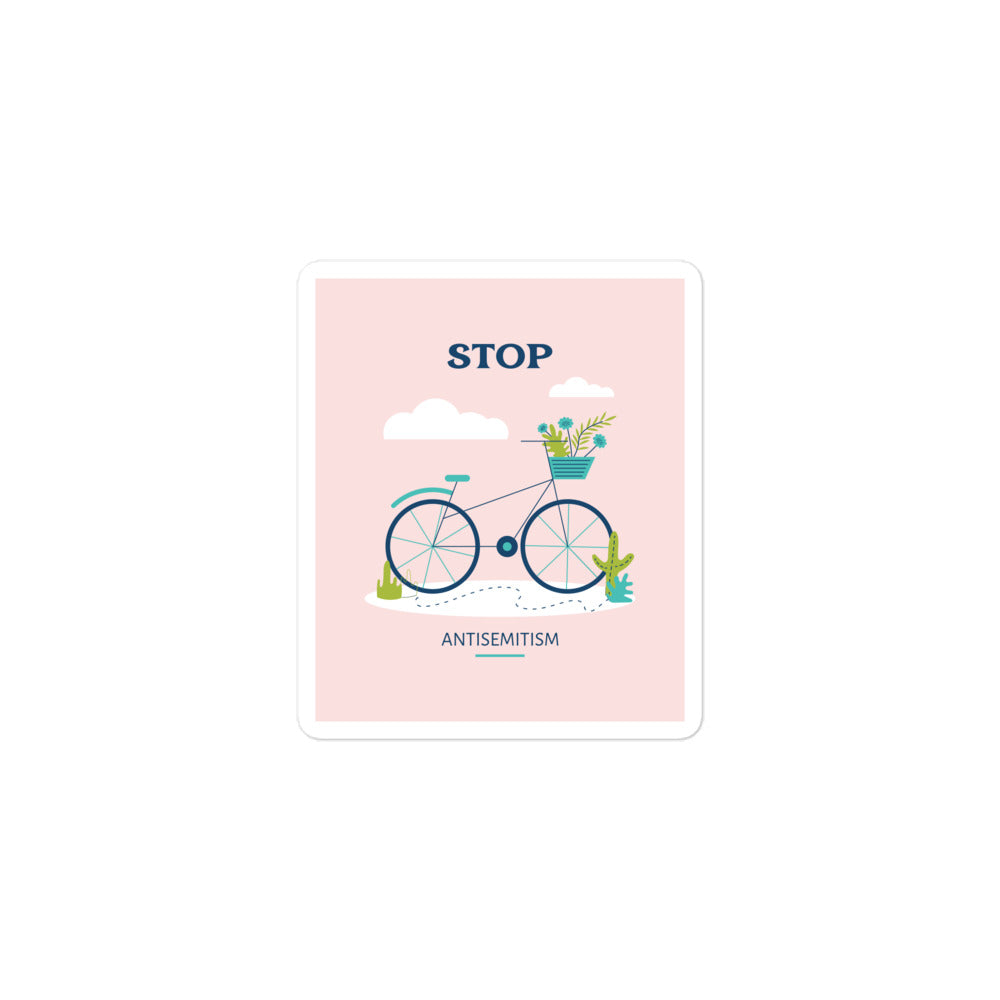 Bike Journey | Stop Antisemitism | Kiss Cut Sticker