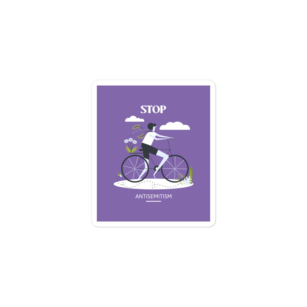 Bike Journey | Stop Antisemitism | Kiss Cut Sticker