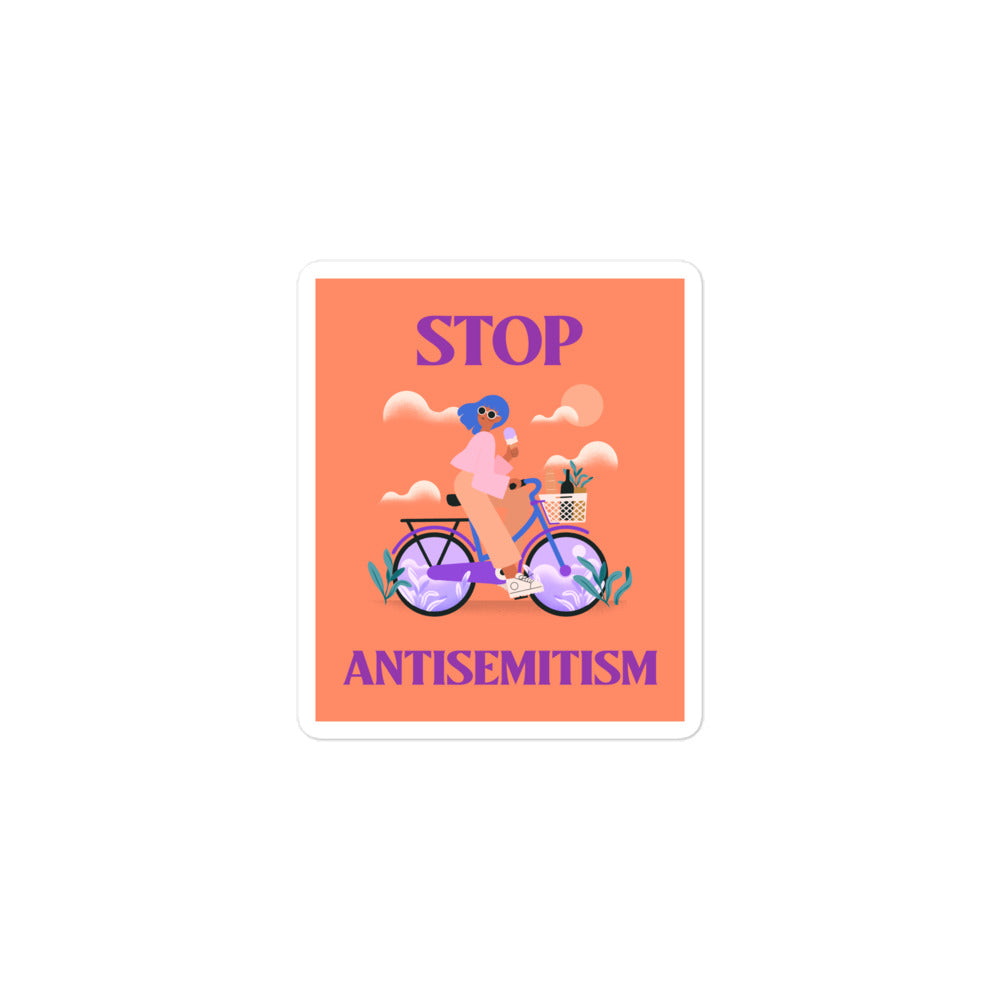 Bike Journey | Stop Antisemitism | Kiss Cut Sticker