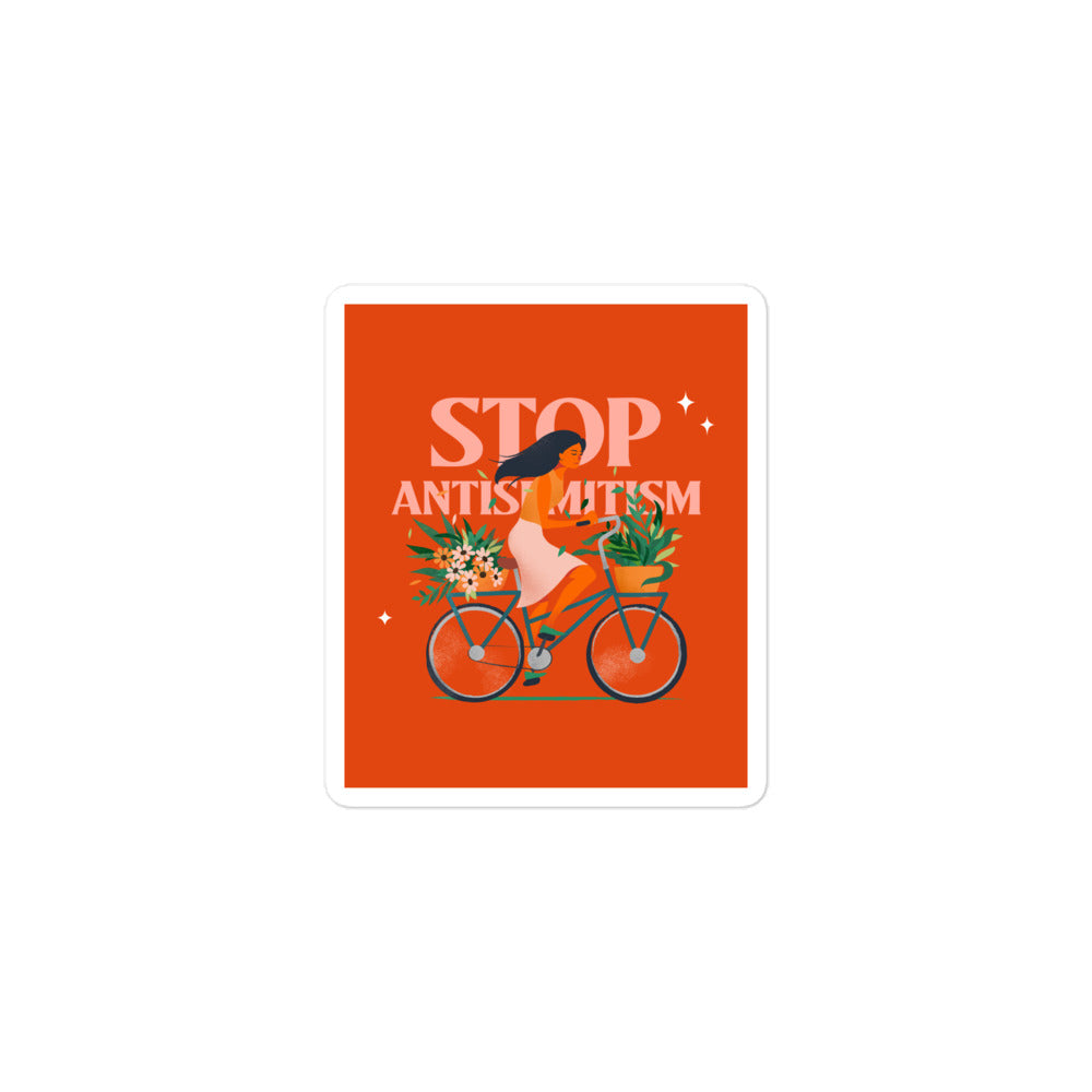 Bike Journey | Stop Antisemitism | Kiss Cut Sticker