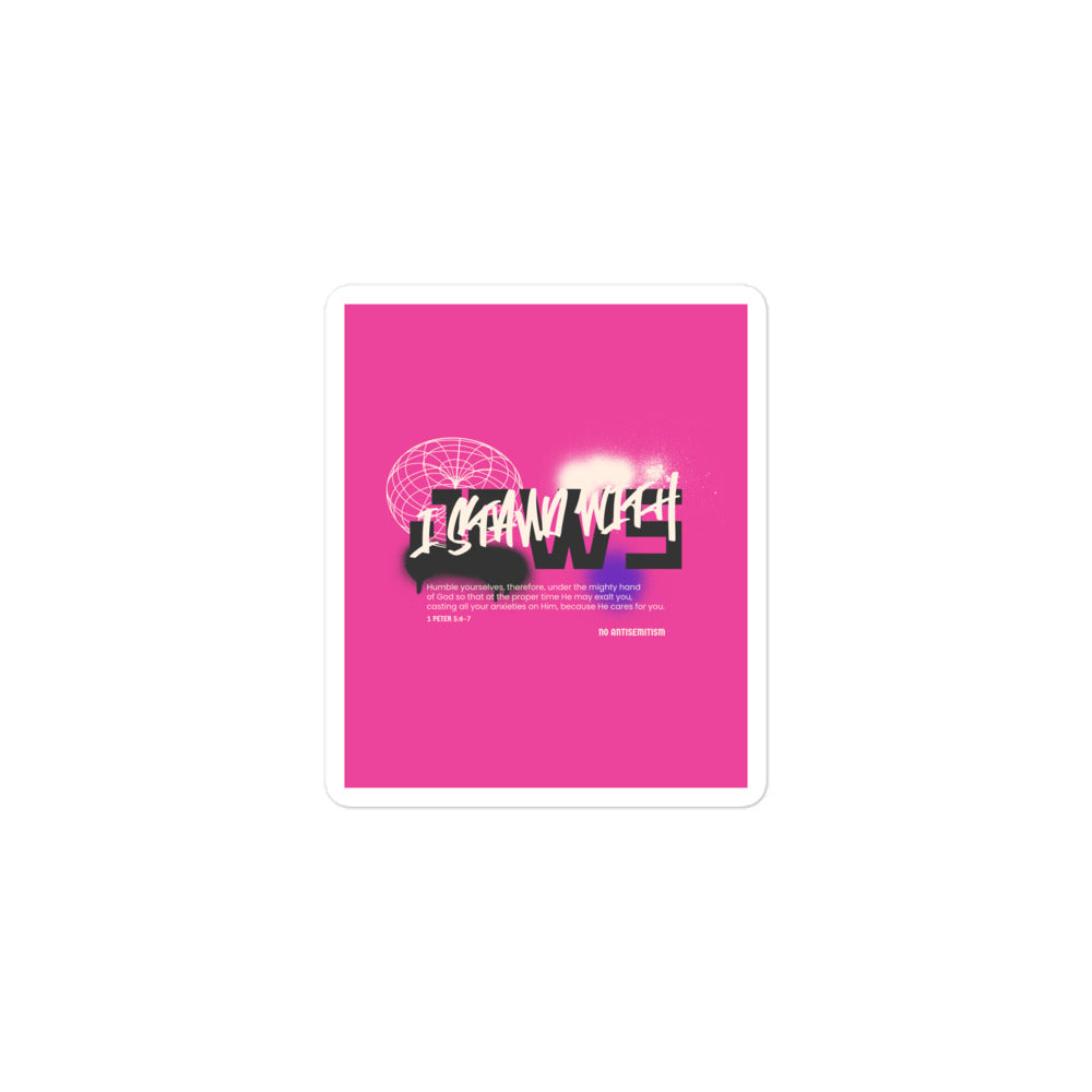 I Stand With Jews Graffiti Bible Verse | Kiss Cut Sticker Jouparty