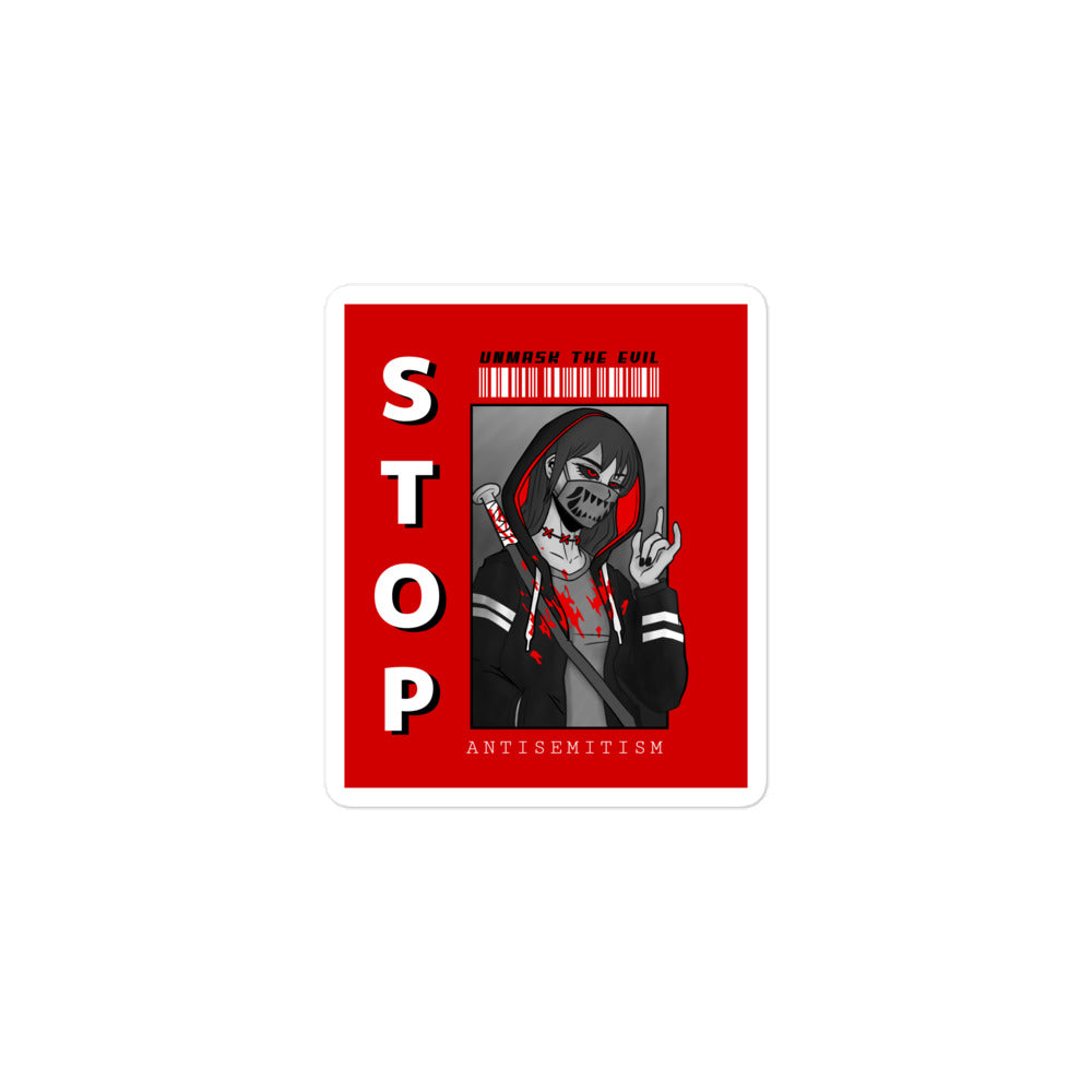 Unmask Evil | Antisemitism | Kiss Cut Sticker