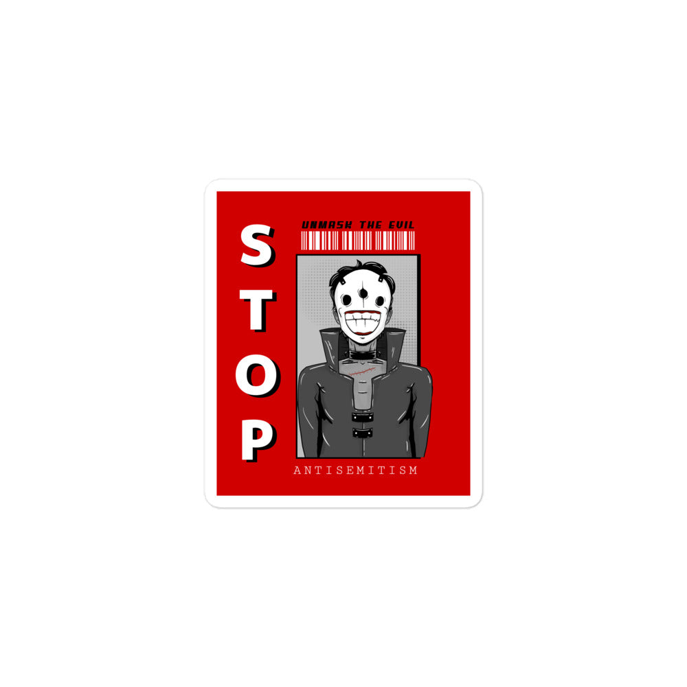 Unmask Evil | Antisemitism | Kiss Cut Sticker Jouparty