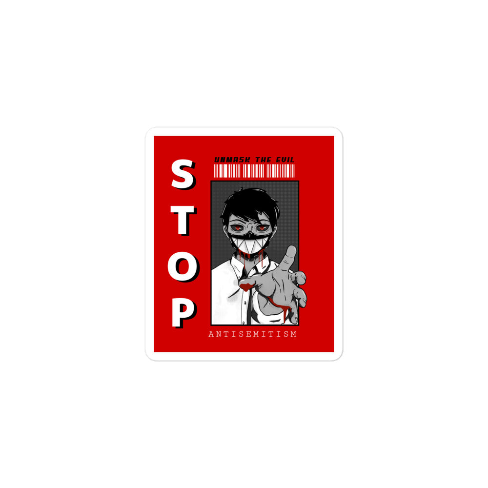 Unmask Evil | Antisemitism | Kiss Cut Sticker Jouparty
