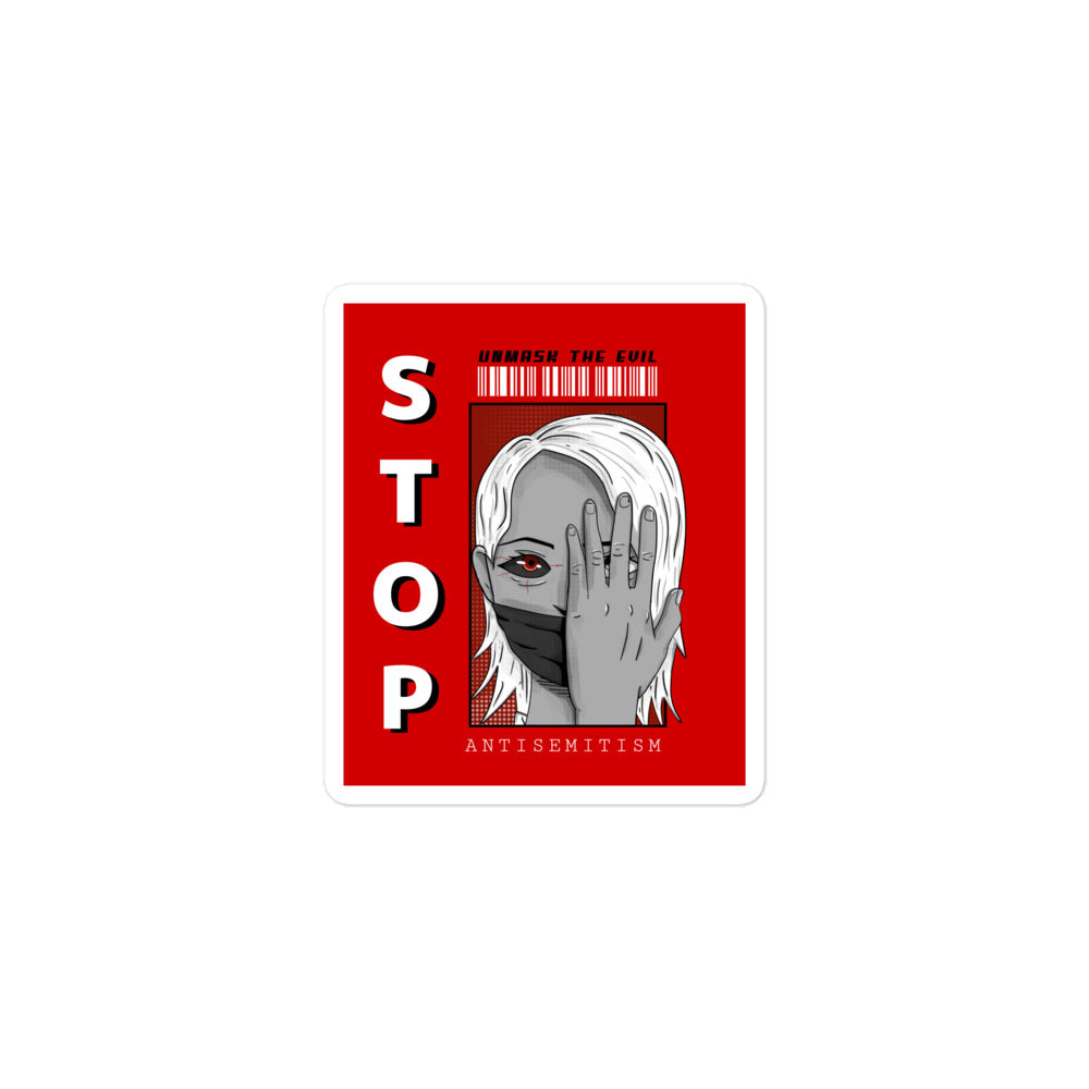 Unmask Evil | Antisemitism | Kiss Cut Sticker Jouparty