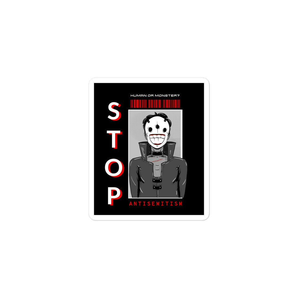 Human Or Monster | Antisemitism | Kiss Cut Sticker Jouparty