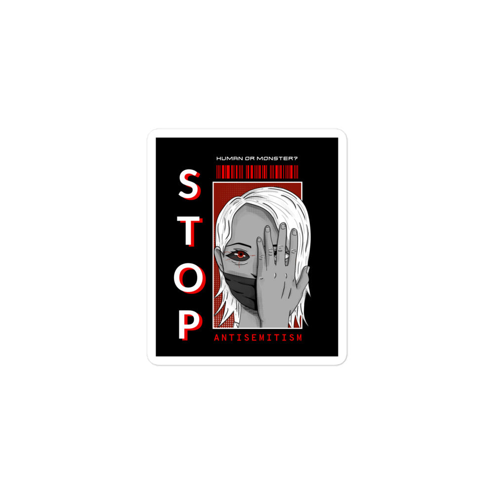Human Or Monster | Antisemitism | Kiss Cut Sticker Jouparty