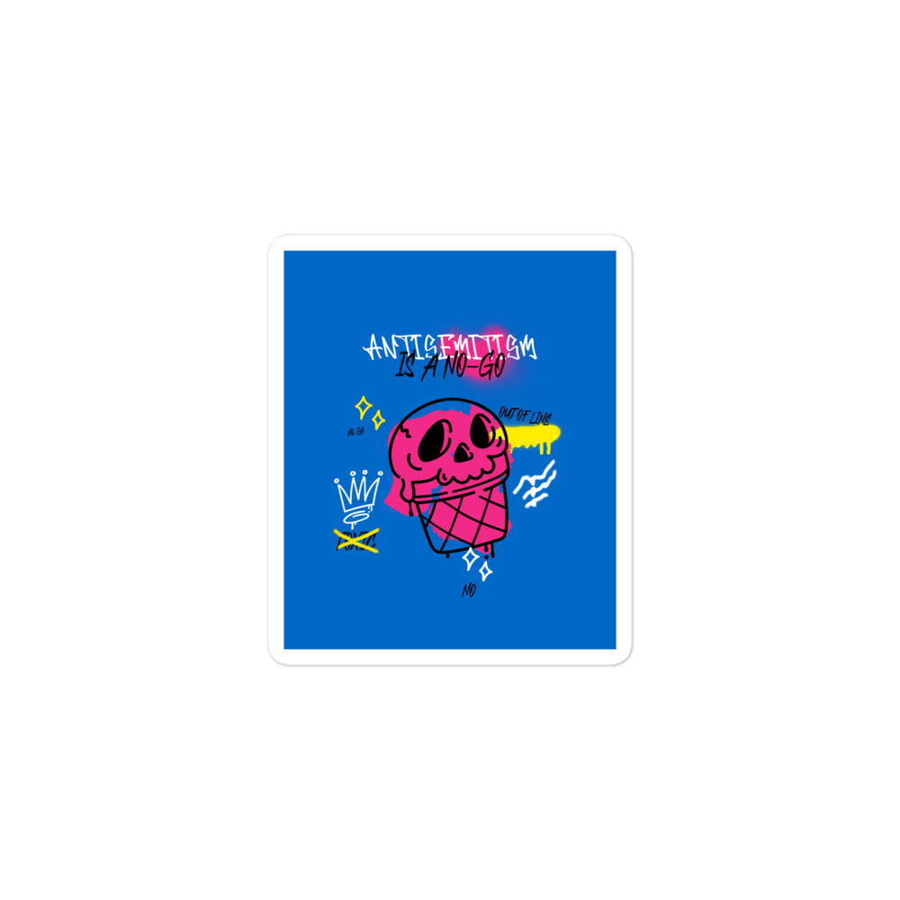 No Go Graffiti Doodle | Antisemitism | Kiss Cut Sticker Jouparty