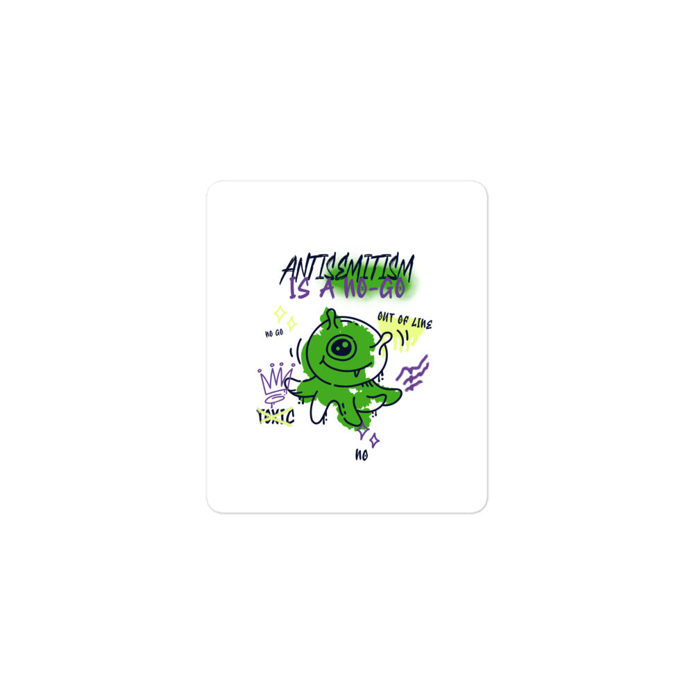 No Go Graffiti Doodle | Antisemitism | Kiss Cut Sticker