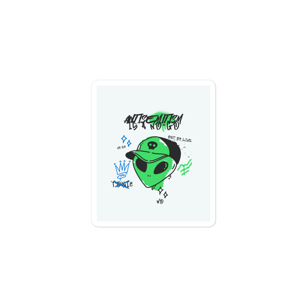 No Go Graffiti Doodle | Antisemitism | Kiss Cut Sticker Jouparty