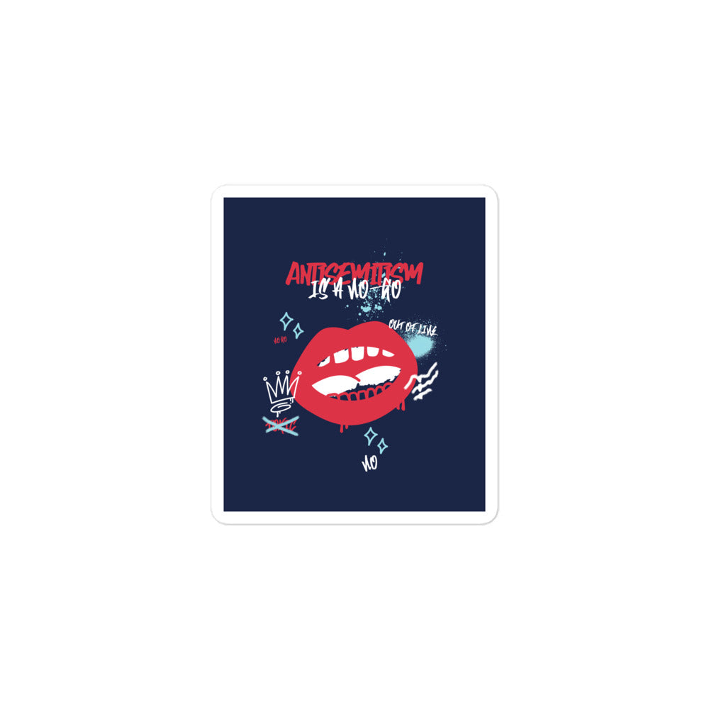 No Go Graffiti Doodle | Antisemitism | Kiss Cut Sticker Jouparty
