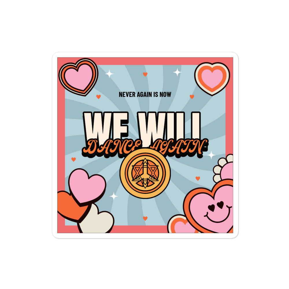 We Will Dance Again | Retro-Blue Style | Kiss Cut Sticker Jouparty