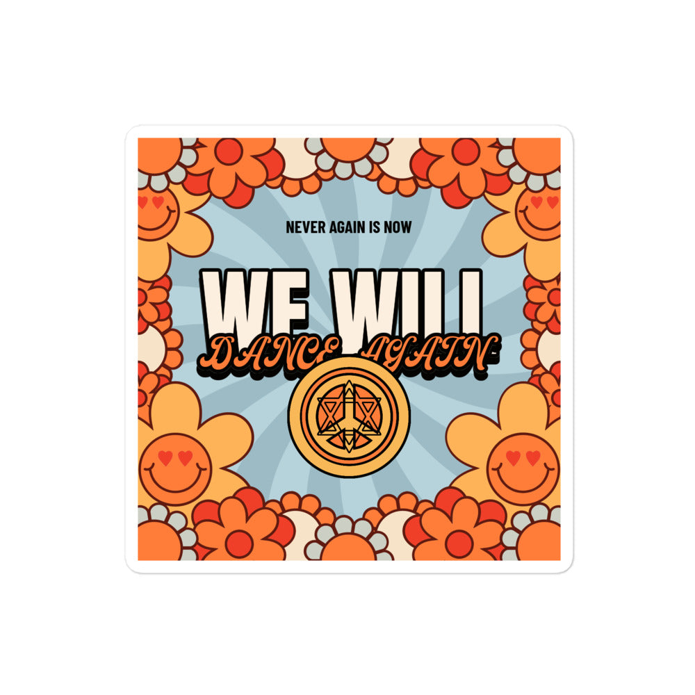 We Will Dance Again | Retro-Blue Style | Kiss Cut Sticker