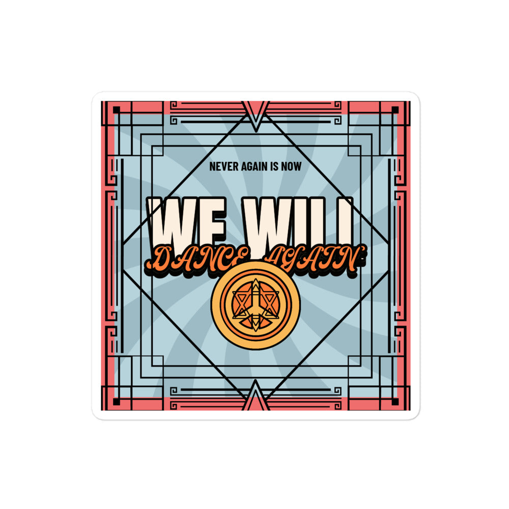 We Will Dance Again | Retro-Blue Style | Kiss Cut Sticker