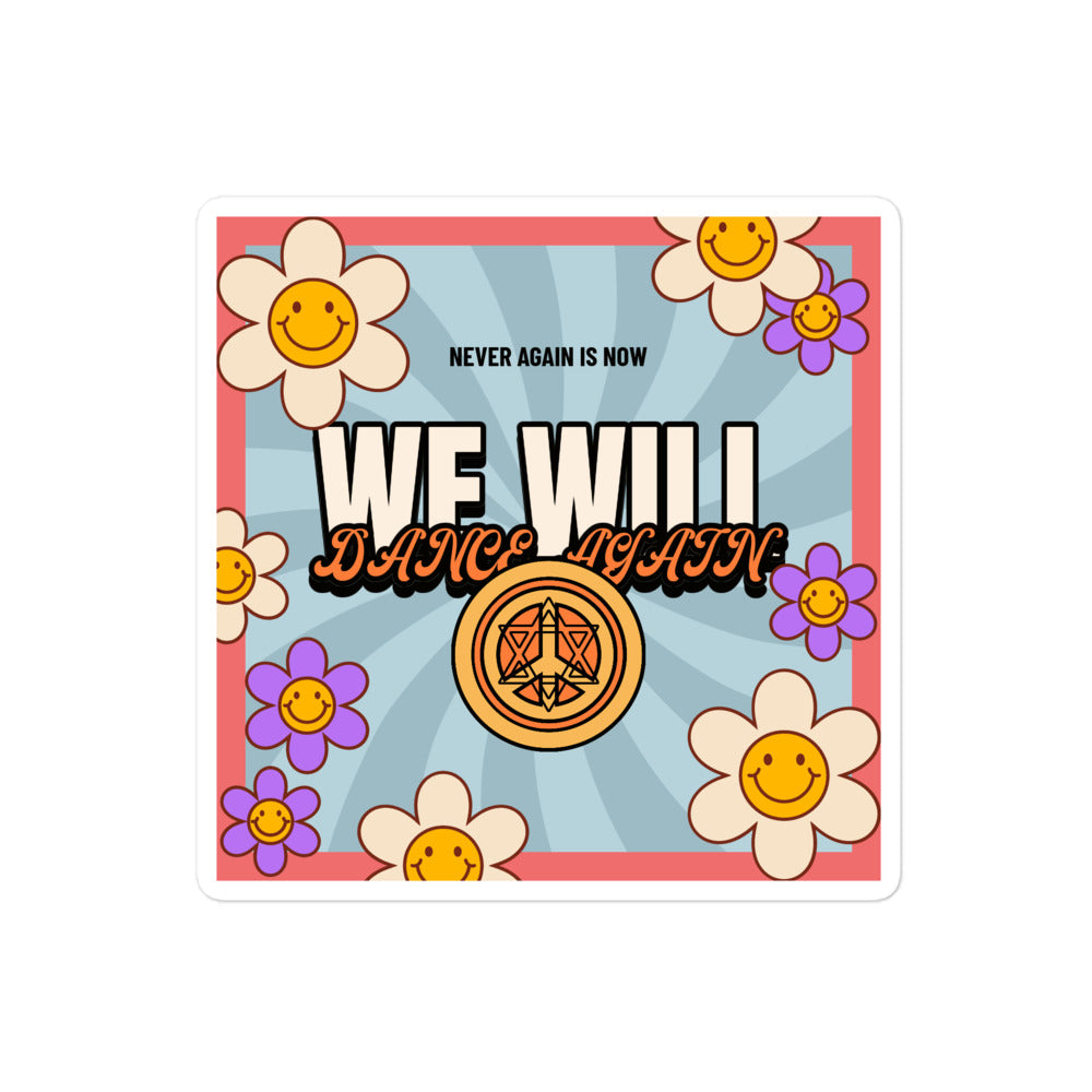 We Will Dance Again | Retro-Blue Style | Kiss Cut Sticker