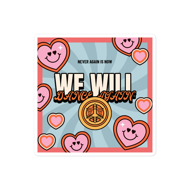 We Will Dance Again | Retro-Blue Style | Kiss Cut Sticker