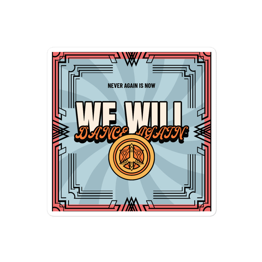We Will Dance Again | Retro-Blue Style | Kiss Cut Sticker Jouparty