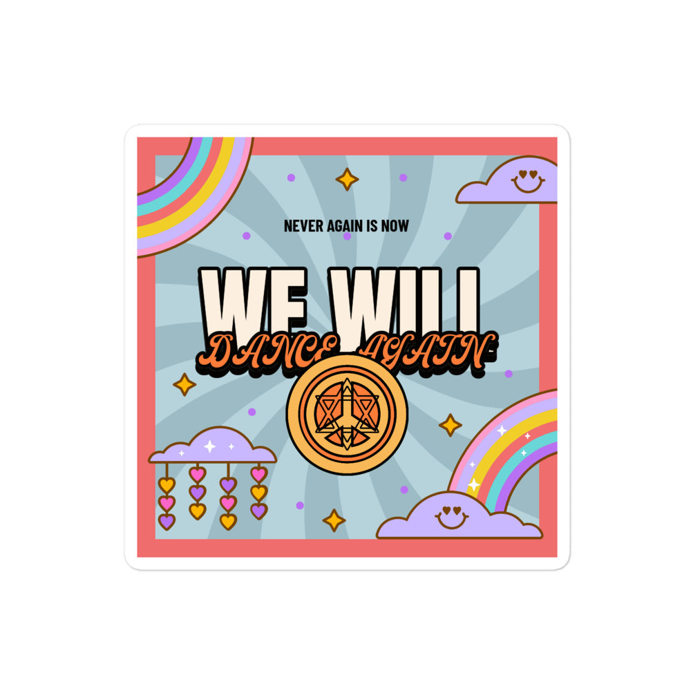 We Will Dance Again | Retro-Blue Style | Kiss Cut Sticker Jouparty