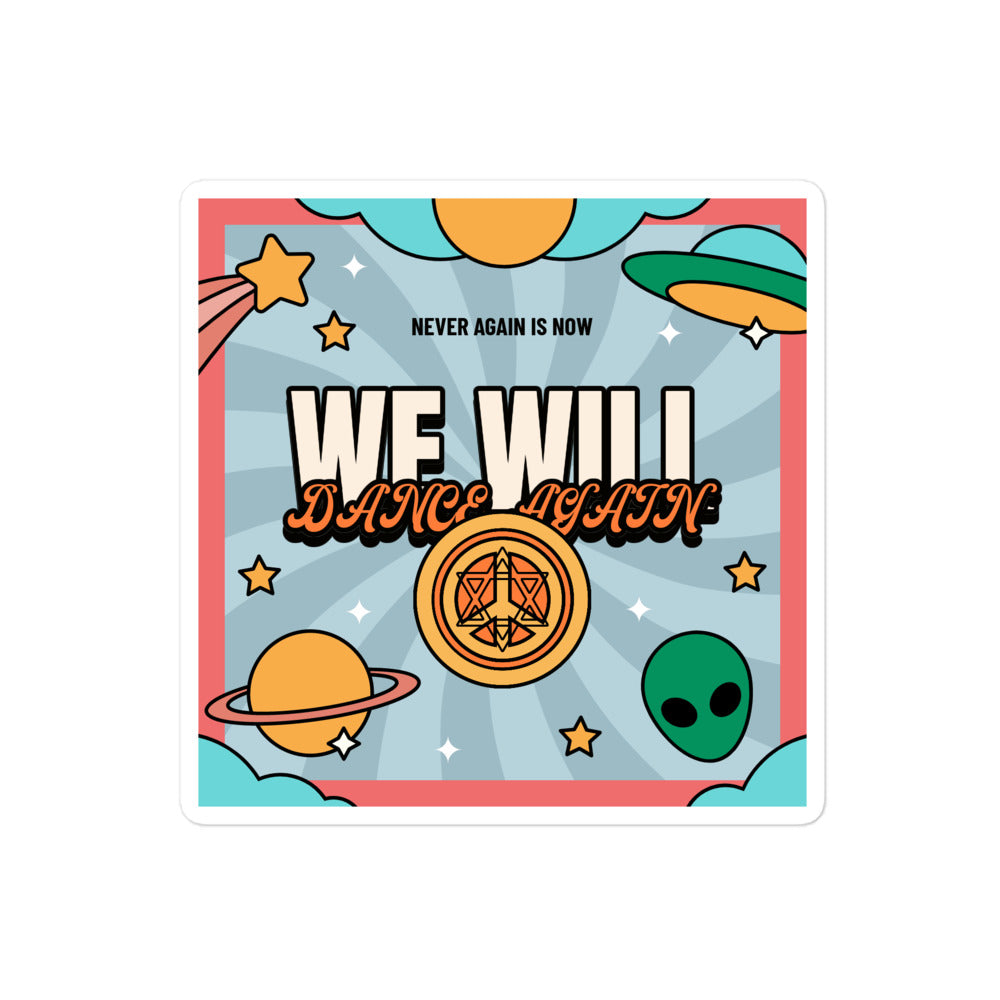 We Will Dance Again | Retro-Blue Style | Kiss Cut Sticker Jouparty