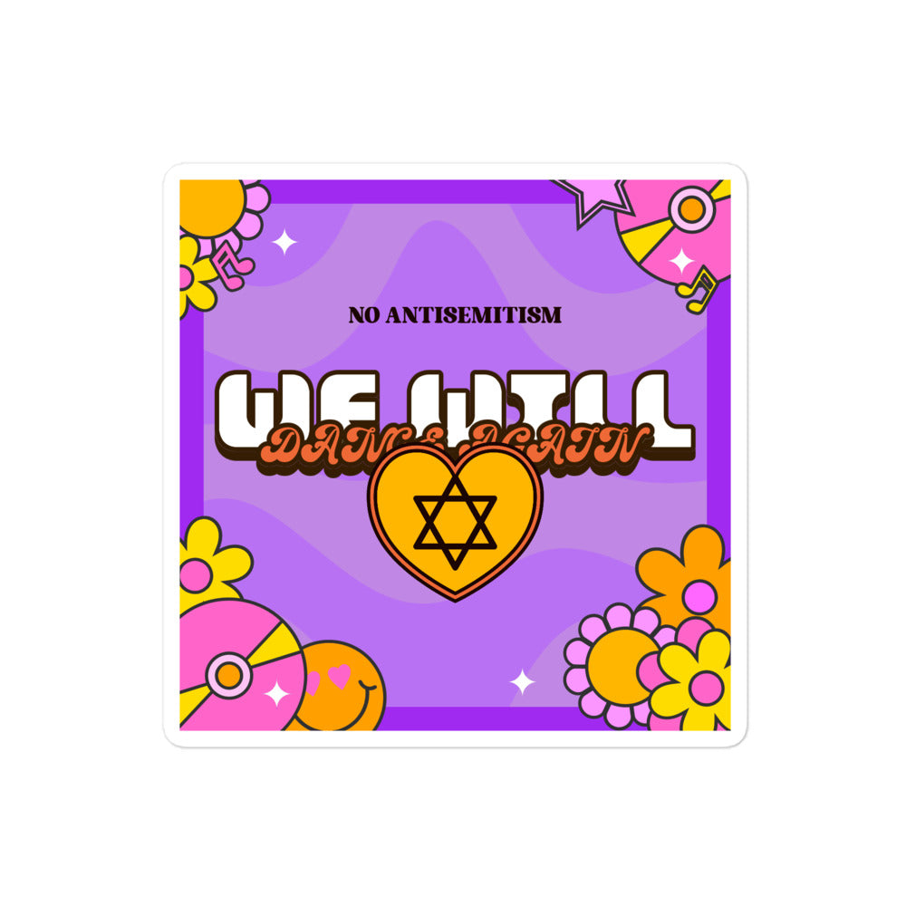 We Will Dance Again | Retro-Purple Style | Kiss Cut Sticker Jouparty