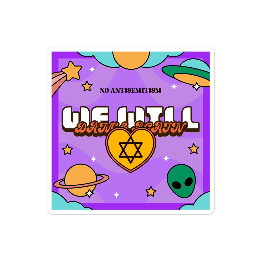 We Will Dance Again | Retro-Purple Style | Kiss Cut Sticker Jouparty