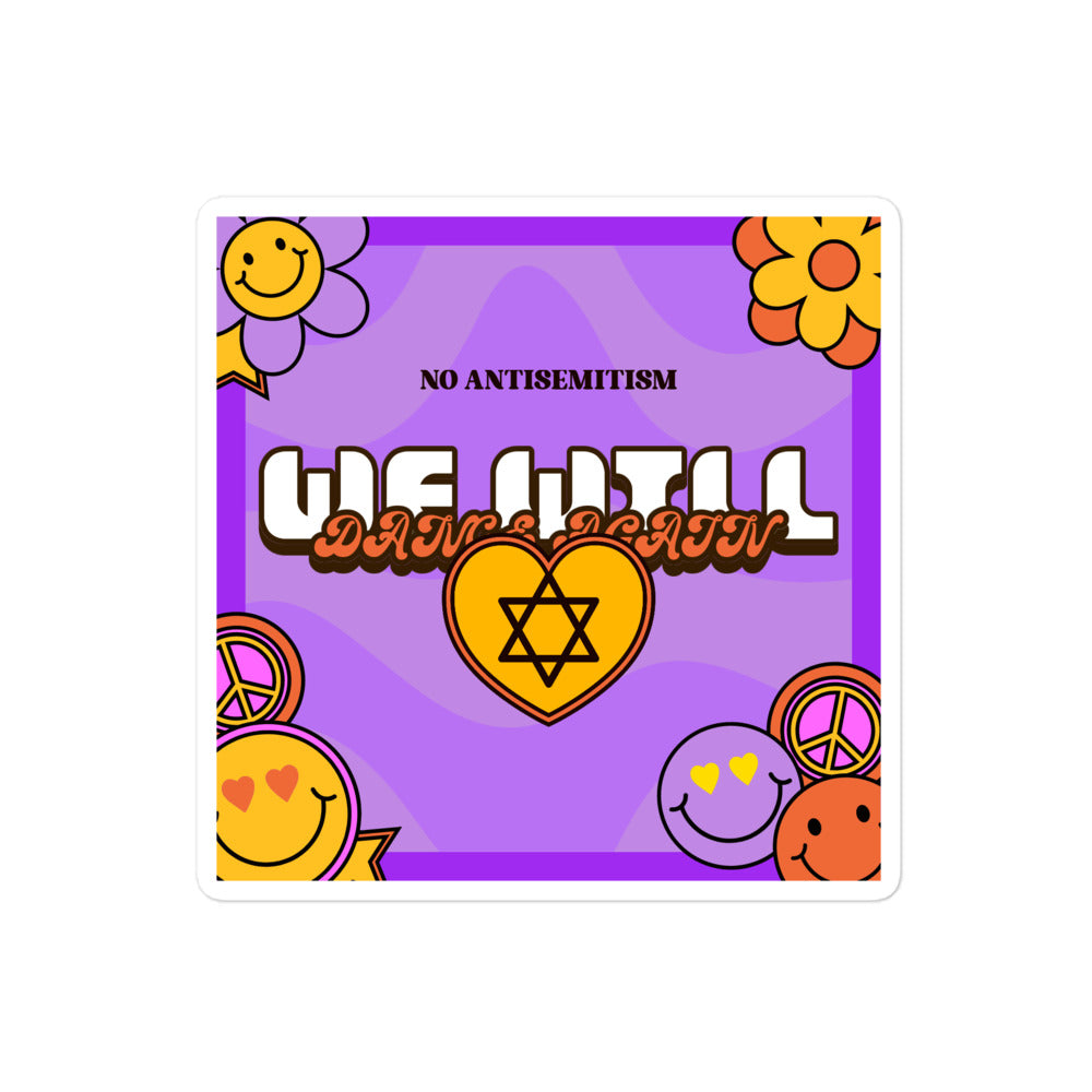 We Will Dance Again | Retro-Purple Style | Kiss Cut Sticker