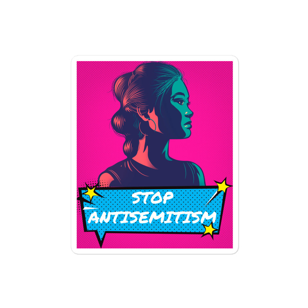 Pop Art Style | Antisemitism | Kiss Cut Sticker Jouparty
