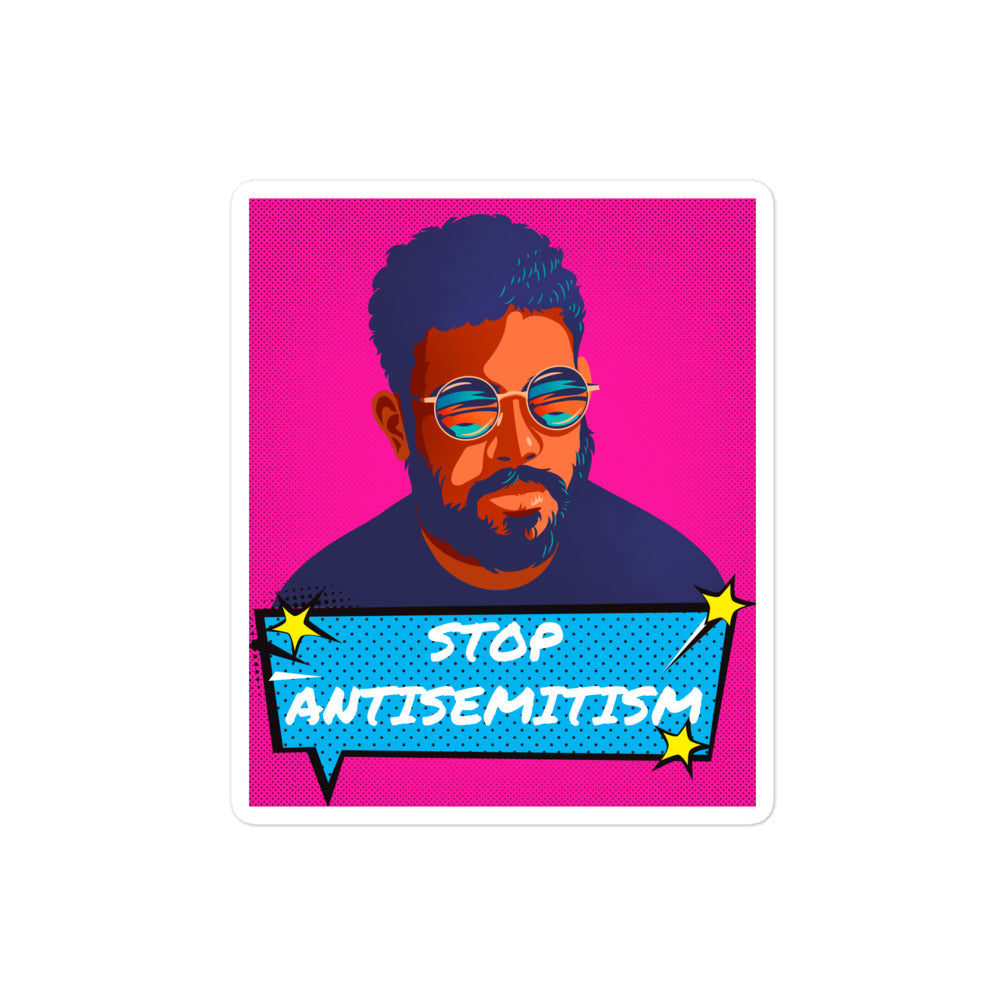 Pop Art Style | Antisemitism | Kiss Cut Sticker Jouparty
