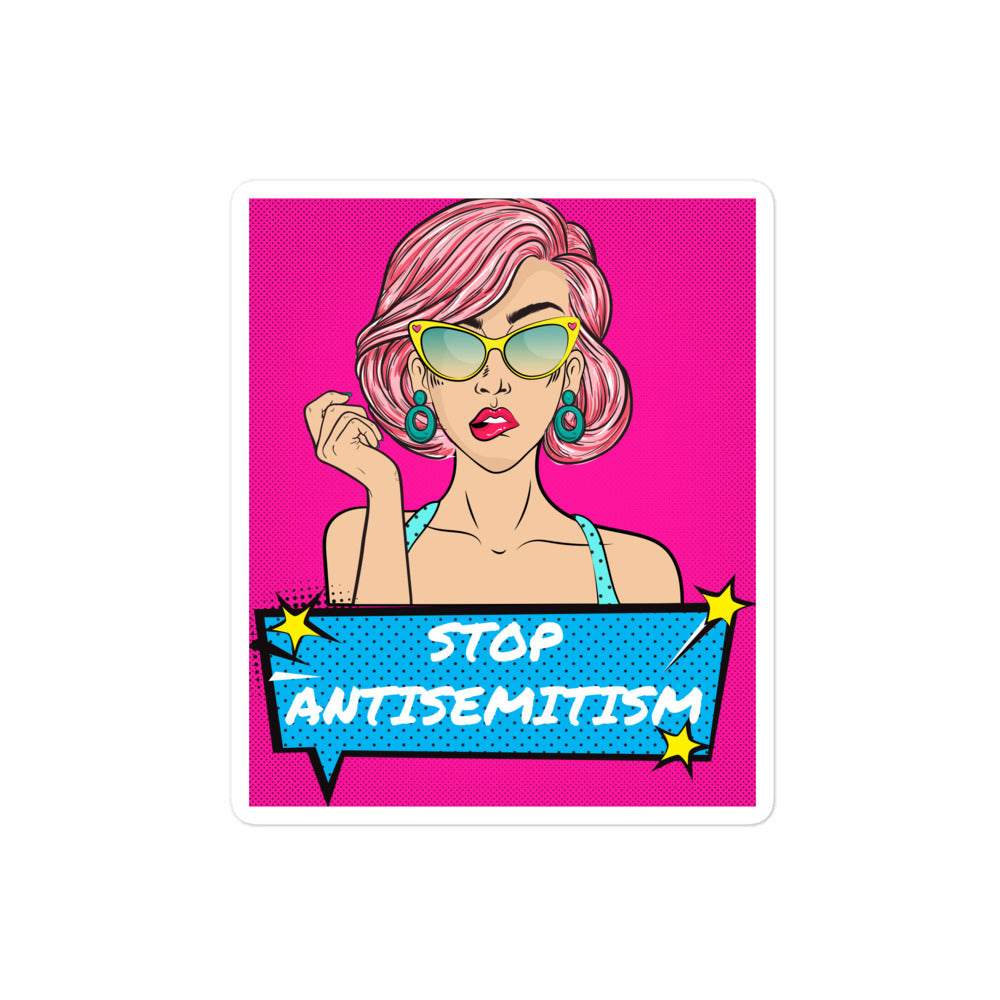 Pop Art Style | Antisemitism | Kiss Cut Sticker Jouparty
