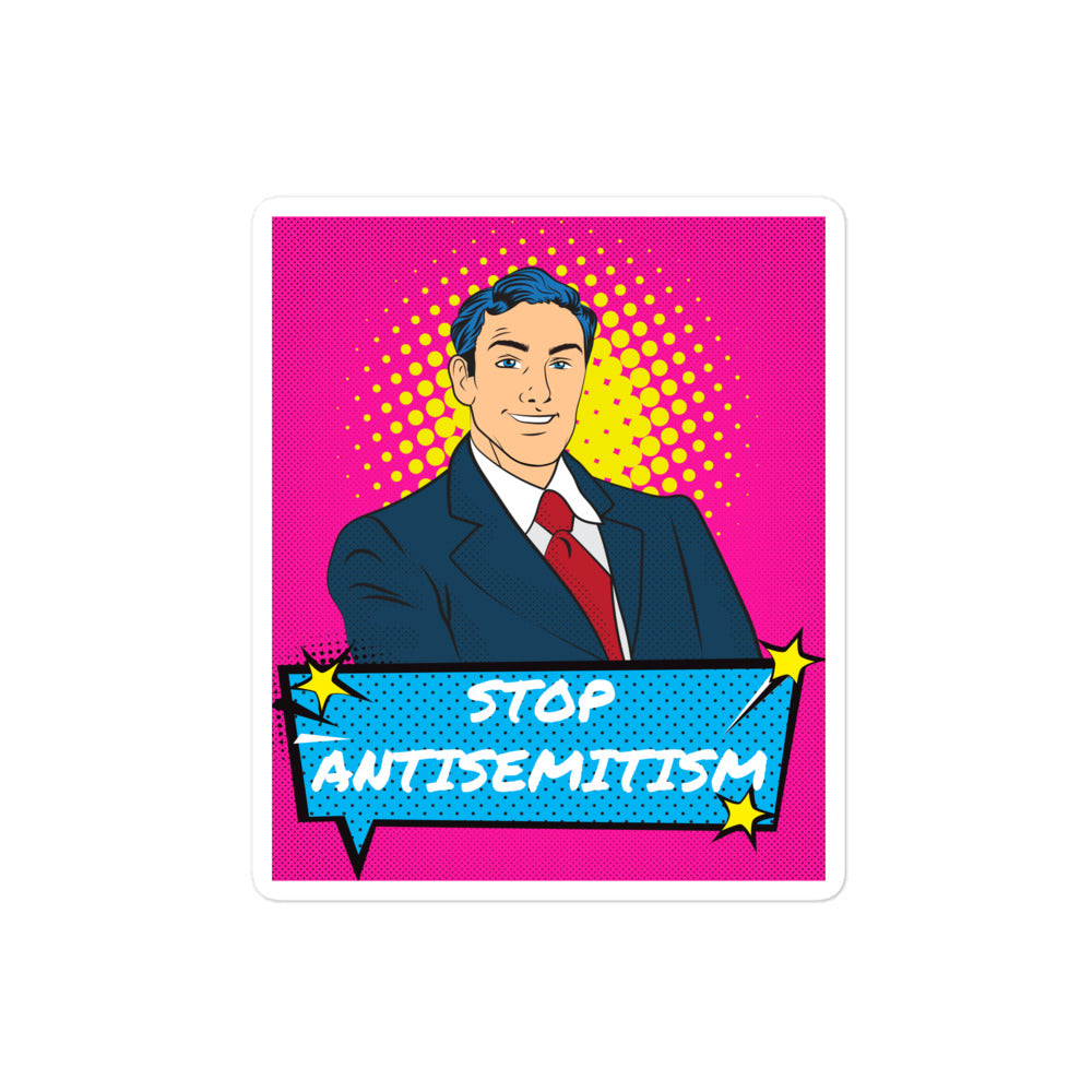 Pop Art Style | Antisemitism | Kiss Cut Sticker Jouparty