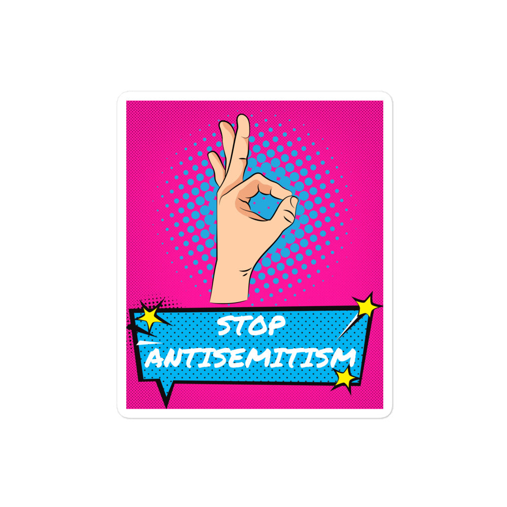 Pop Art Style | Antisemitism | Kiss Cut Sticker Jouparty
