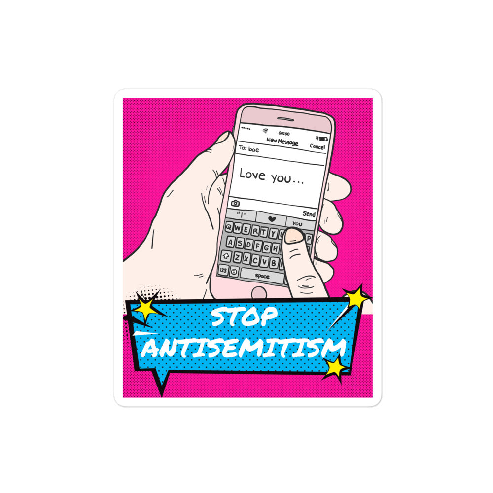 Pop Art Style | Antisemitism | Kiss Cut Sticker Jouparty