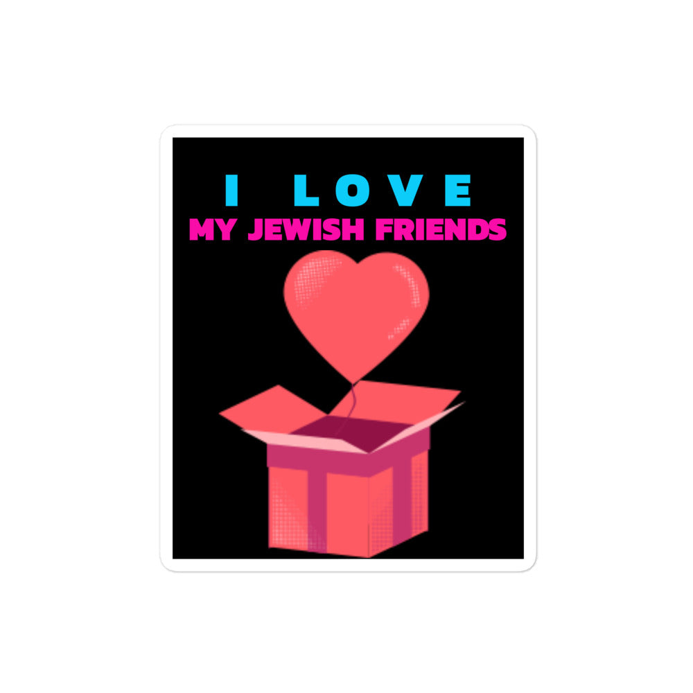 I Love My Jewish Friends | Kiss Cut Sticker