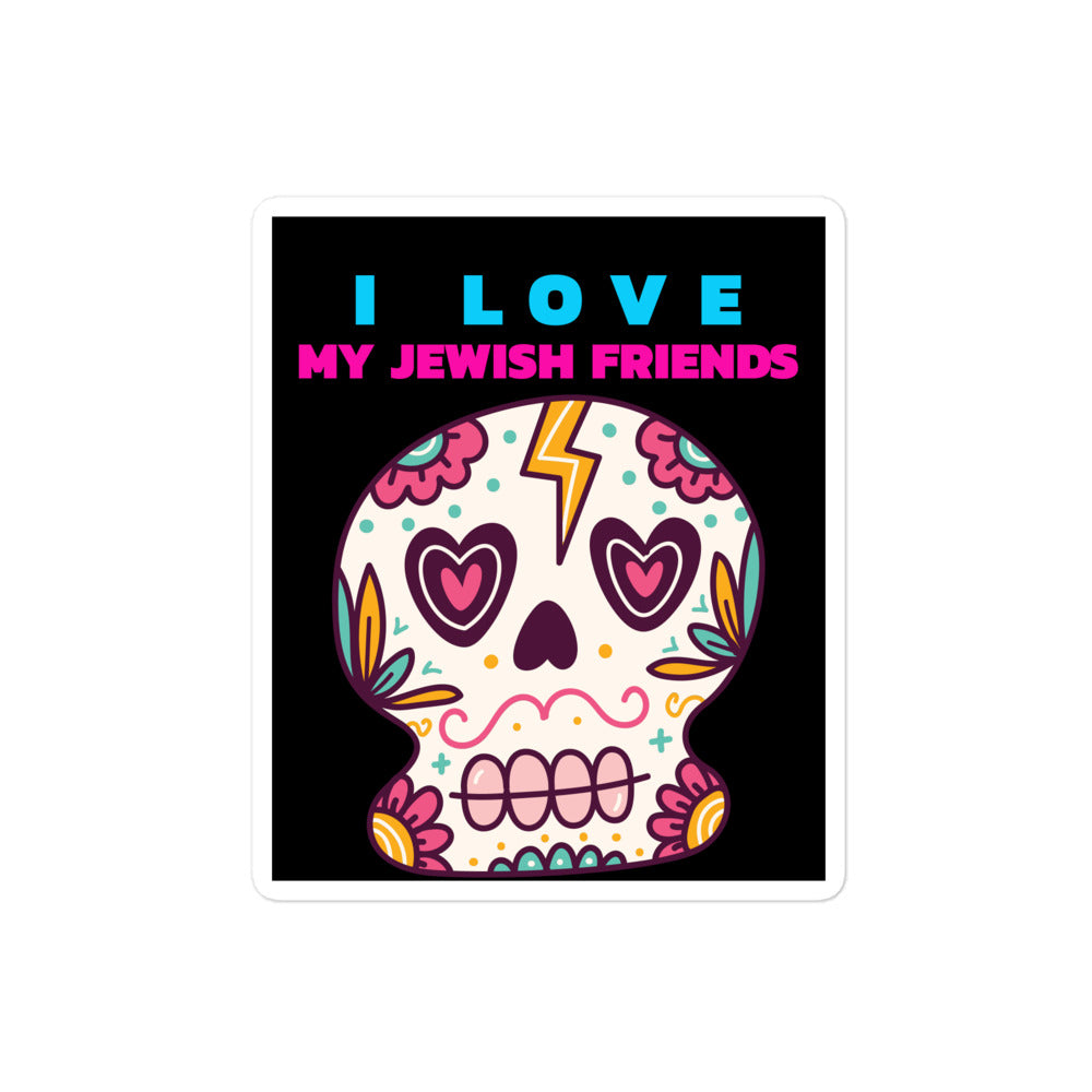 I Love My Jewish Friends | Kiss Cut Sticker Jouparty