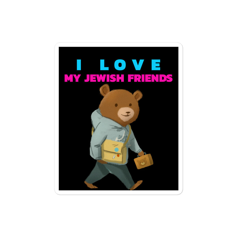 I Love My Jewish Friends | Kiss Cut Sticker Jouparty