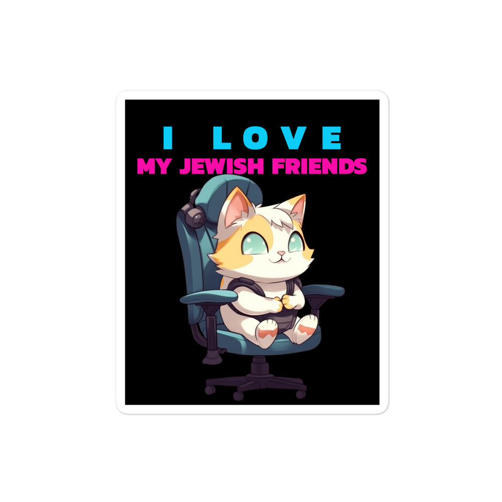 I Love My Jewish Friends | Kiss Cut Sticker Jouparty