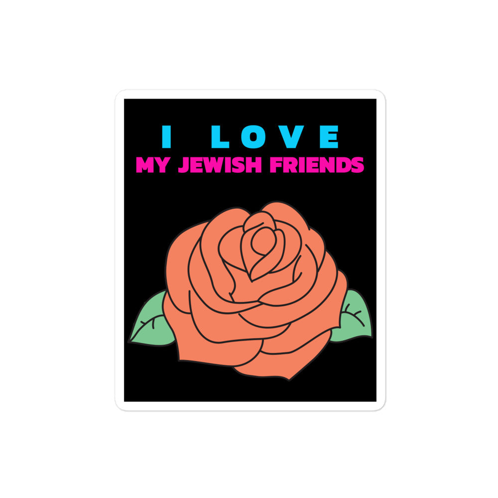 I Love My Jewish Friends | Kiss Cut Sticker Jouparty