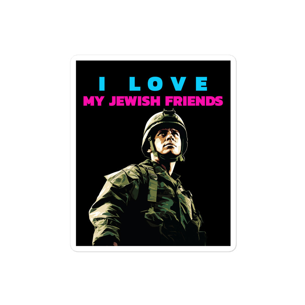 I Love My Jewish Friends | Kiss Cut Sticker Jouparty
