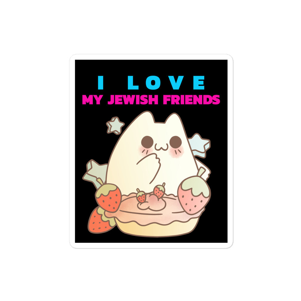 I Love My Jewish Friends | Kiss Cut Sticker Jouparty