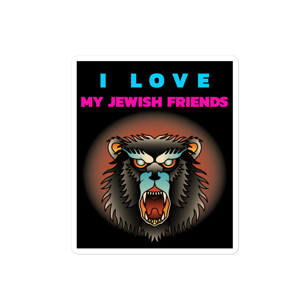 I Love My Jewish Friends | Kiss Cut Sticker Jouparty