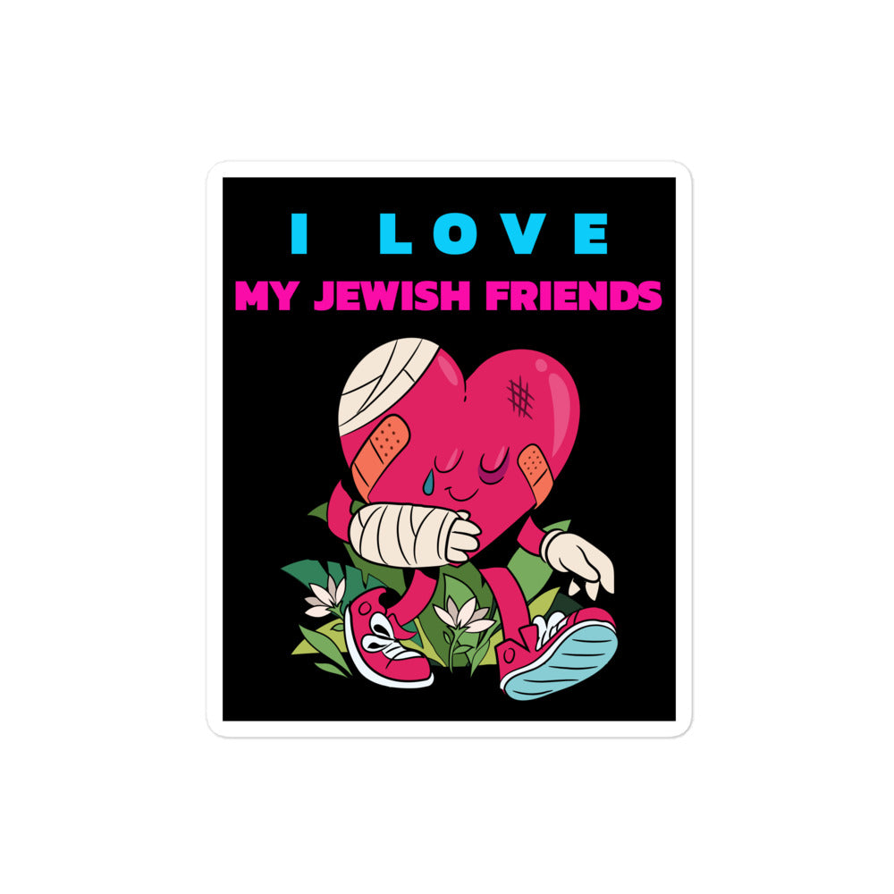 I Love My Jewish Friends | Kiss Cut Sticker