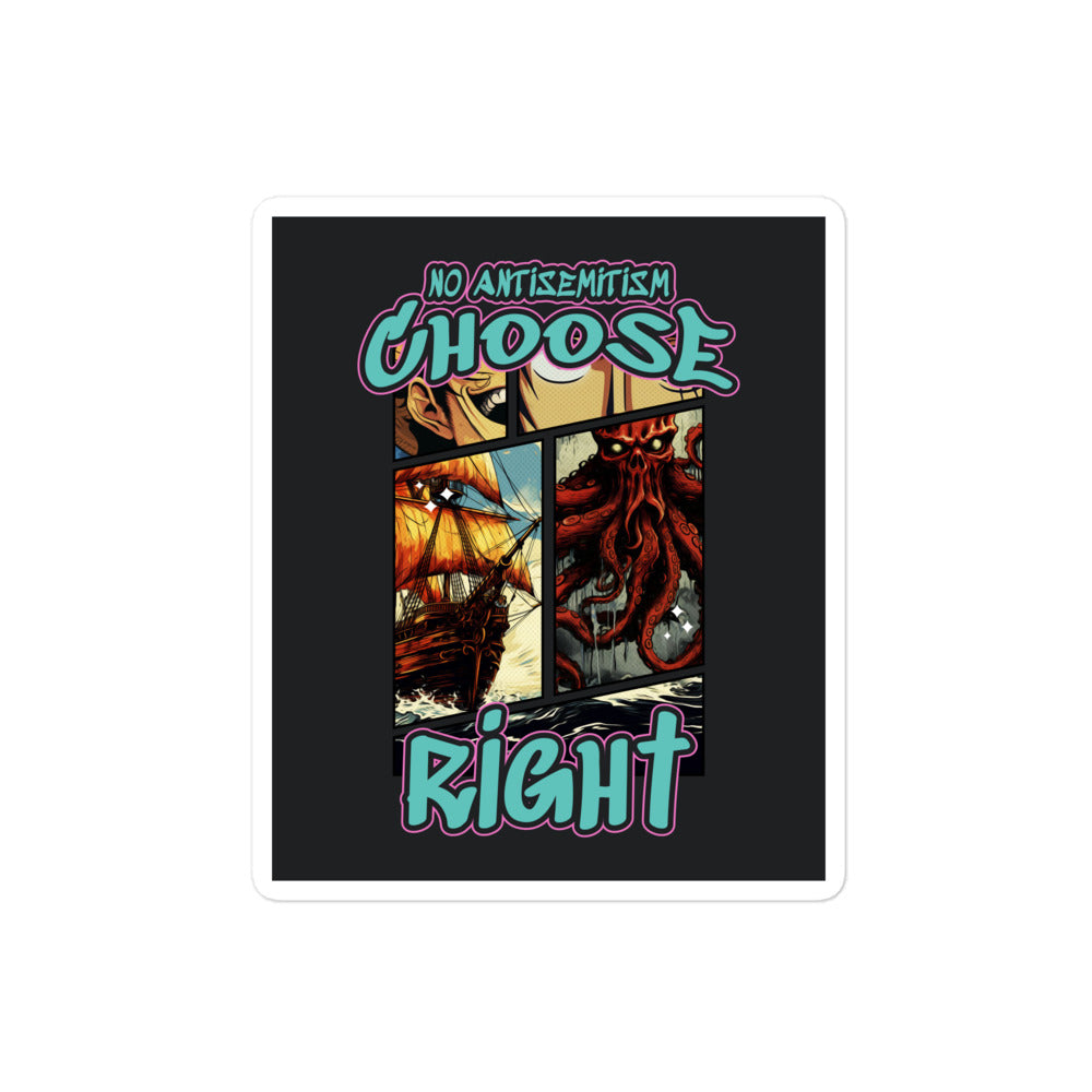 Choose Right | Antisemitism | Kiss Cut Sticker Jouparty